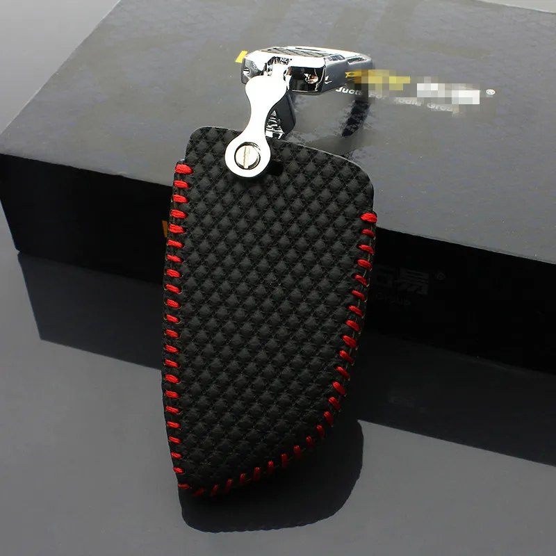 

key case 3 button for BMW X1 sDrive 2016 X5 X6 2017 xDrive 35i car key holder leather cover key3 Free shipping