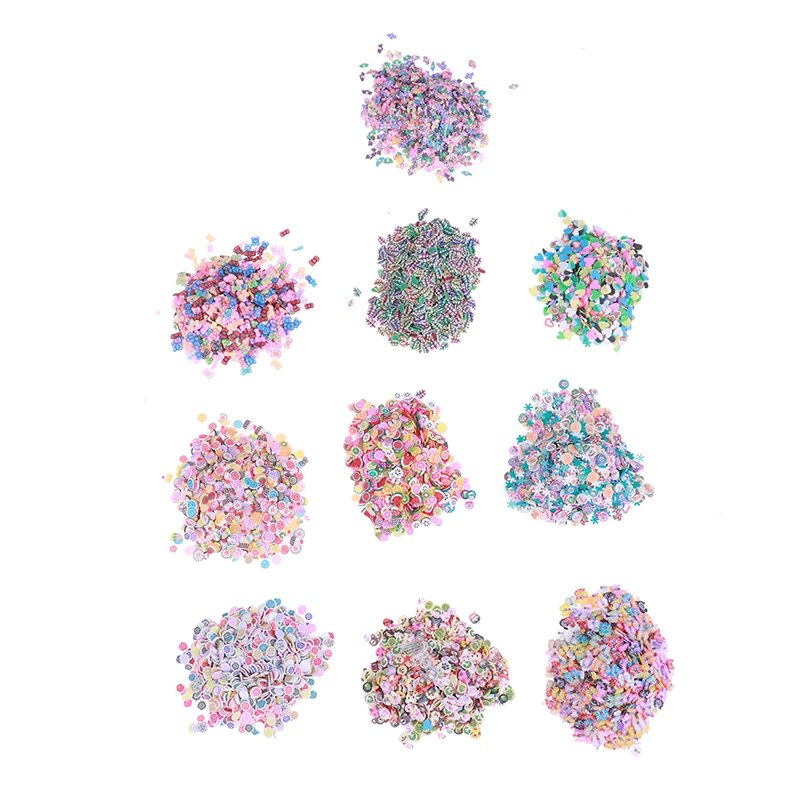 

1000Pcs Soft Plasticine Addition Ceramic Fruit Mixed Fruit Leaves DIY Clear Slime Clay Nail Jewelry Mobile Slime Diy Supplies