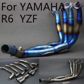 

Motorcycle Exhaust Muffler Modified Scooter Front Pipe Muffler Exhaust Tube Slip on Full System For YAMAHA YZF R6