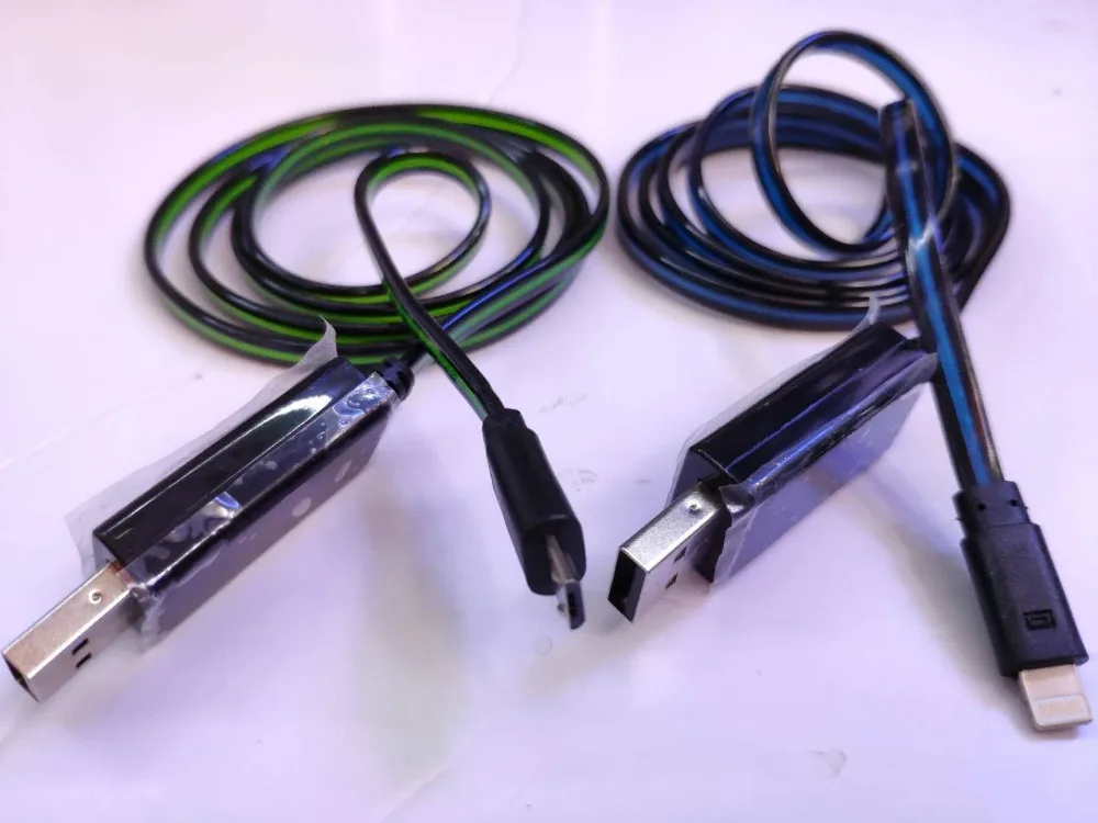 Зарядный Кабель EL Light со светодиодсветодиодный подсветкой USB 2 0 штекер А Micro B