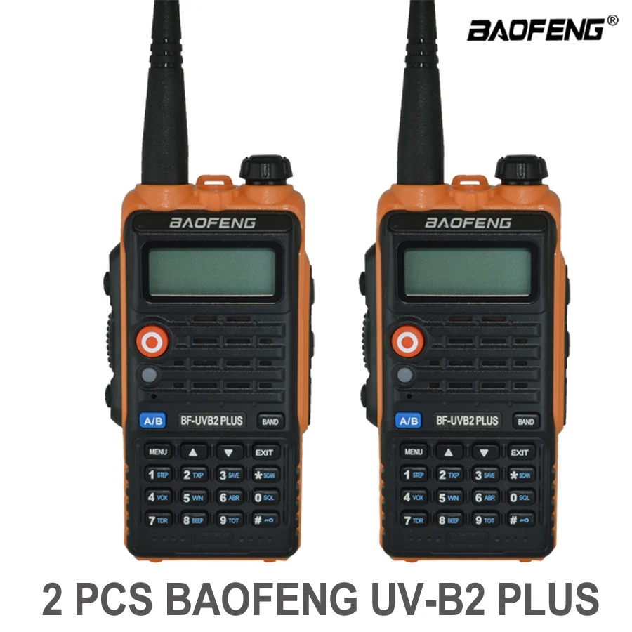 2 шт./компл. Baofeng UVB2 плюс UV-B2 двухстороннее радио двухдиапазонный УКВ/UHF иди и болтай Walkie Talkie “иди и BF-UVB2 Ham CB радио приемопередатчик