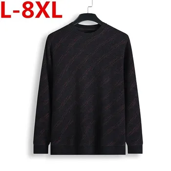 

plus size 8XL 7XL New Brand Wool Sweater Men 2018 winter Fashion Long Sleeve Knitted Pullover Men Cashmere Sweater High Quality
