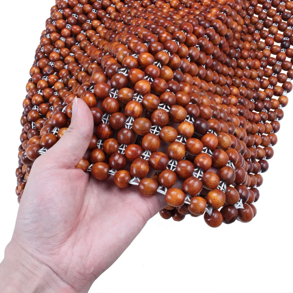 Natural Wood Bead Seat Cover Massage Cool Cushion for Car Truck Van Office Chair   (7)