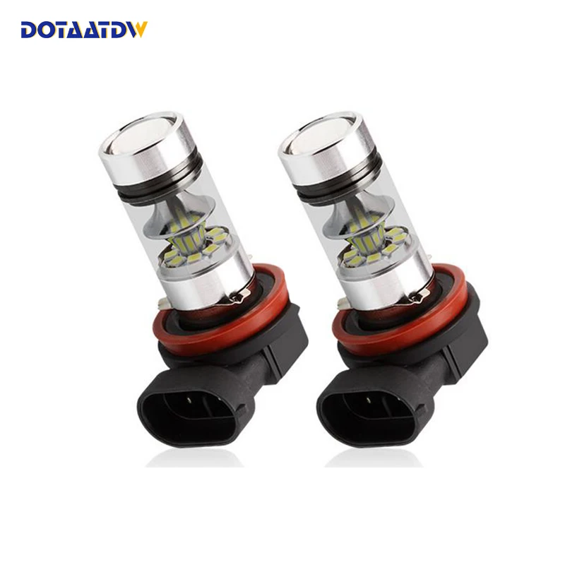 

DOTAATDW 2pcs H11 H8 LED Fog Light Bulbs 9005 HB3 HB4 9006 Car Daytime Running Lights Auto DRL Driving Lamp 12V 24V 6000K White