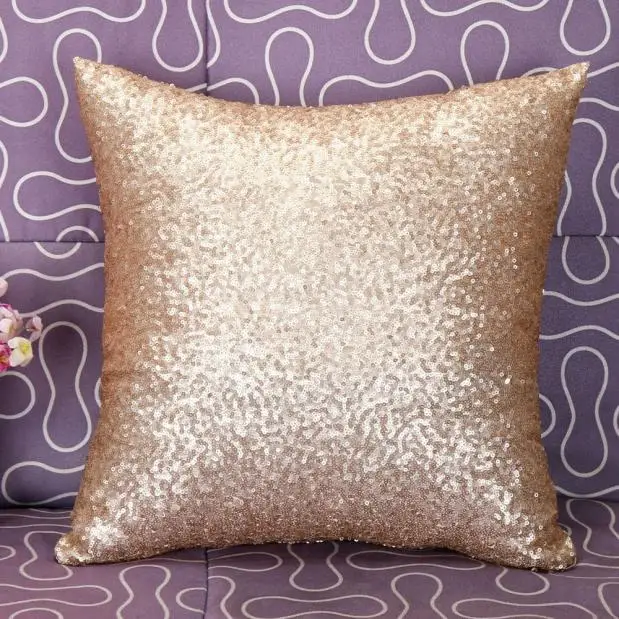 Наволочка, однотонный блестящий, с серебряными блестками, для украшения дома, для кафе, подушка, декоративная,, на подушку, D1 - Цвет: GD