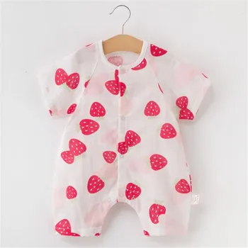 

newborn baby bodysuits short sleevele baby clothes O-neck 0-18M baby Jumpsuit 100%Cotton baby clothing Infant Muslin Cotton