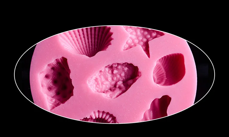 10 отверстие в форме морской раковины силиконовая форма для шоколада форма для украшения тортов мастикой D377