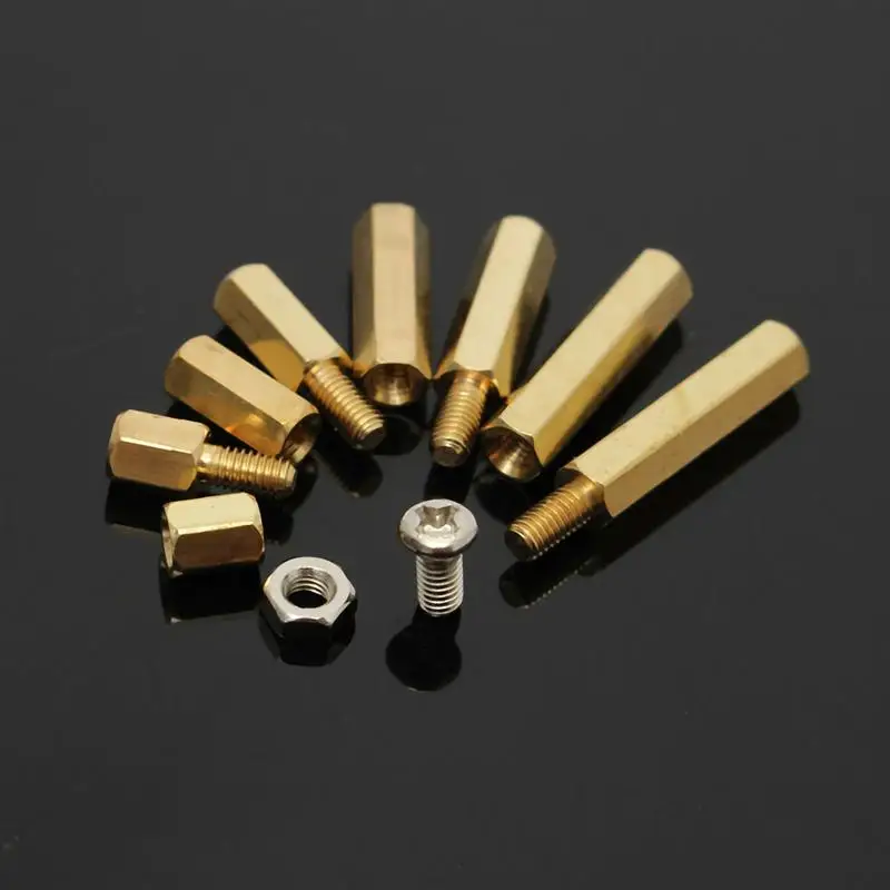 Screw 120Pcs/Set M3BH2 M3 Male Female Brass Standoff Spacer Pillar PCB Board Hex Screws Nut Assortment Kit with Box Fastener Hardware Screw 120Pcs/Set M3BH2 M3 Male Female Brass Standoff Spacer Pillar PCB Board Hex Screws Nut Assortment Kit with Box Fastener Hardware