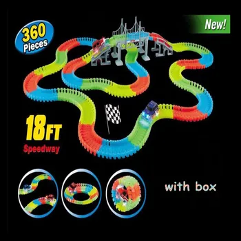 

360pcs DIY Universal Accessories for Glow in the Dark Magical Track Educational Rail Car Toy Racil Tracks Car Kids For Toys Gift