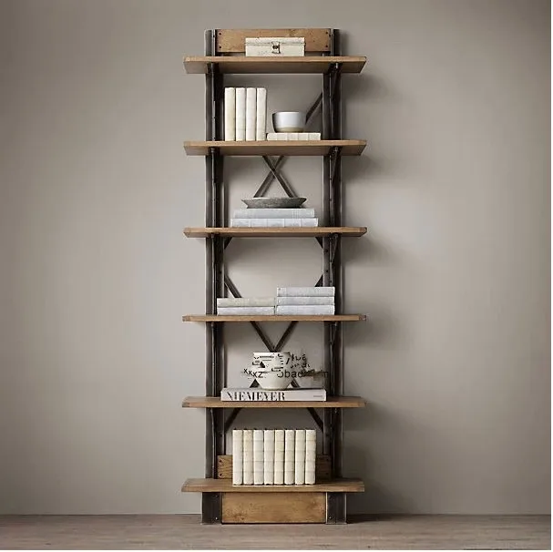 Compare Prices On Country Style Bookcases Online Ping Low Loft American Country Style Wrought Iron Shelf Vintage Wood Display Bookcase China