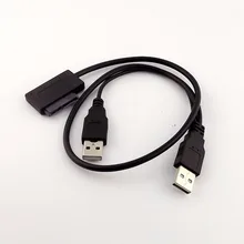 1 шт. внешний usb-адаптер кабель для SATA 6+ 7 13 pin для DVD Rom Оптический привод 50 см