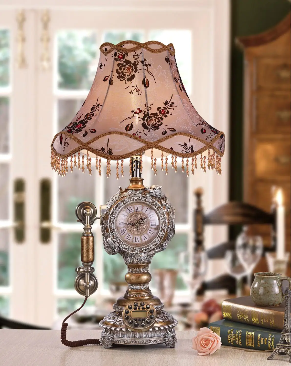 Manufacturers selling European antique vintage clock lamp with antique