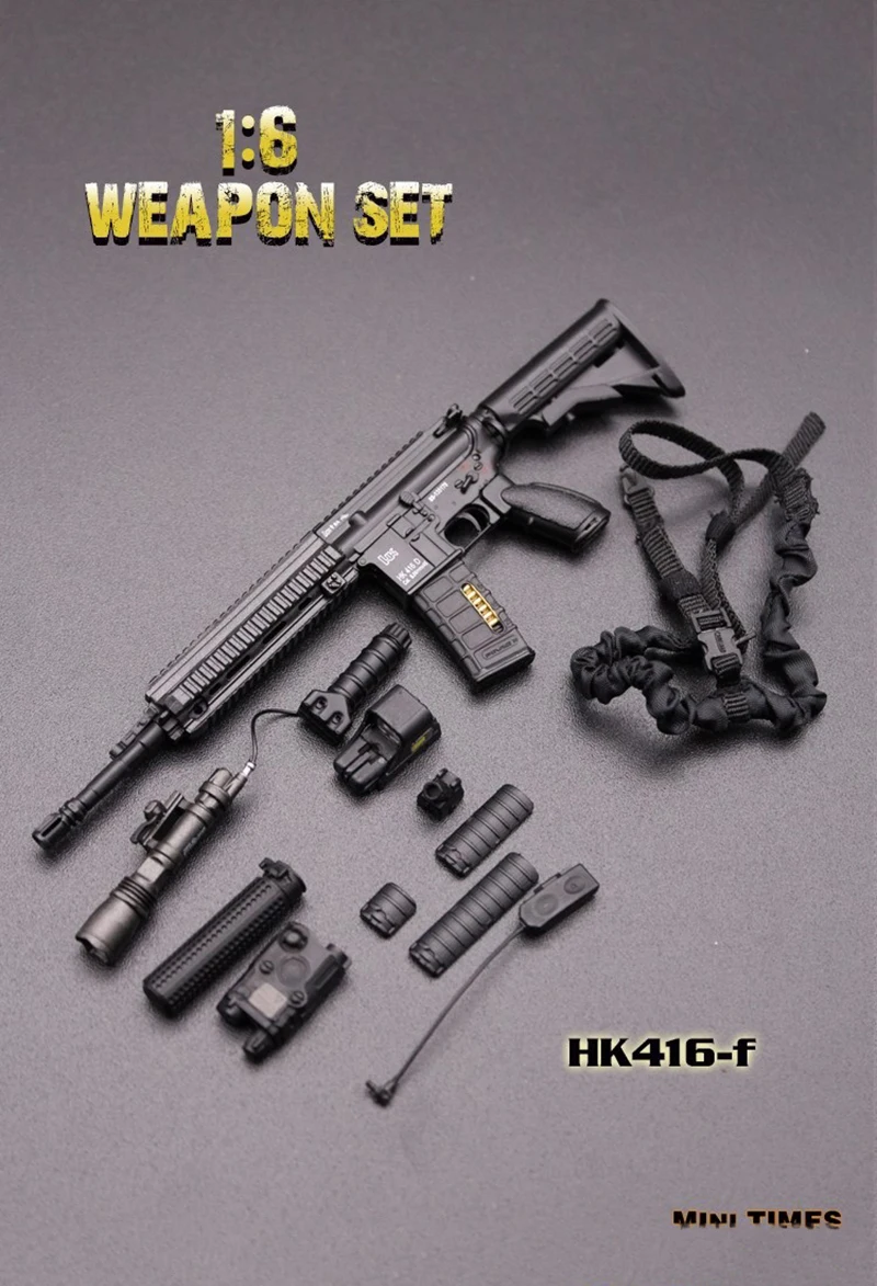 1/6 весы мини раз игрушки HK416 серии M4 винтовка пистолет оружие Модель F 12 &quotженской