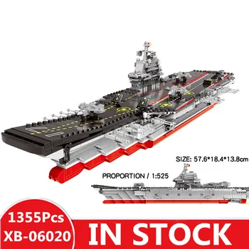 

IN STOCK XINGBAO 06020 1355PCS Military Series The Aircraft Ship Set Building Blocks Bricks Toys Educational Toys Gifts Models