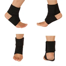 2 шт. полосатая эластичная повязка регулируемая поддержка лодыжки Защитная защита для баскетбола футбольная Защита Анти-боль спортивная повязка скоба