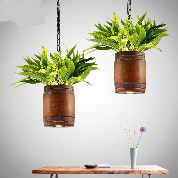 

American Corks Plant Personality Country coffee Walnut Pendant Lights Creative Personality Restaurant Bar Designer LO72513