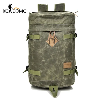 

Large Men Military Backpack Tactical Army Bag Cylinder Bucket Travel Camping Rucksack Hiking Mountaineering Outdoor Sport XA113D