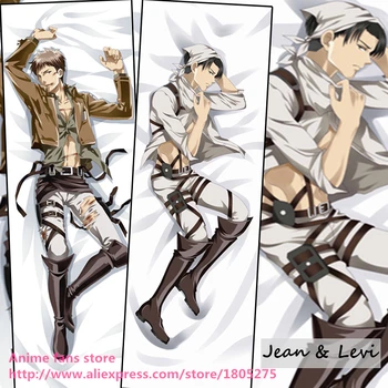 

150cm Anime Pillowcase Attack on Titan Jean & Levi BL decorative Hugging Body Pillow Case Cover Bedding