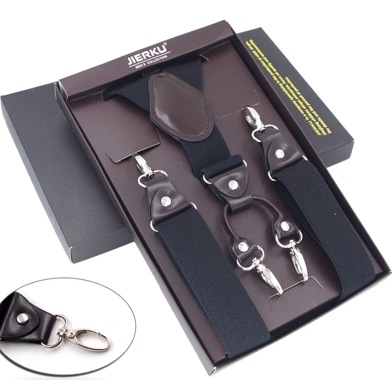 Hook Suspenders Man's Braces Elastic Adjustable Suspensorio Bretelles