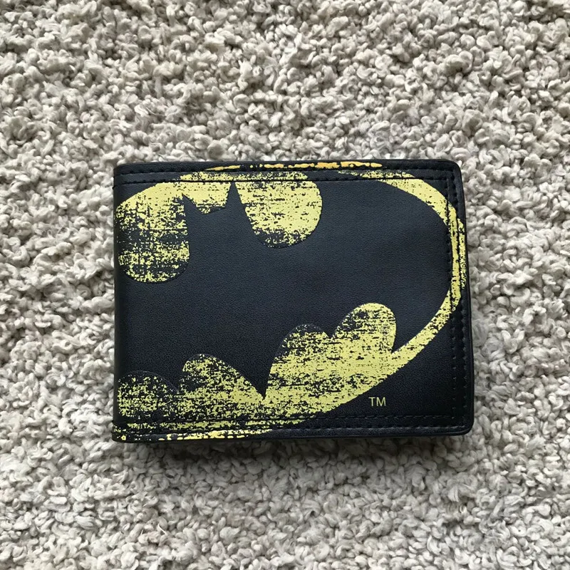 

Anime Hero Batman Super Wallet Short Purse Bags PU Leather Wallet printed Coin Pouch zipper Bag