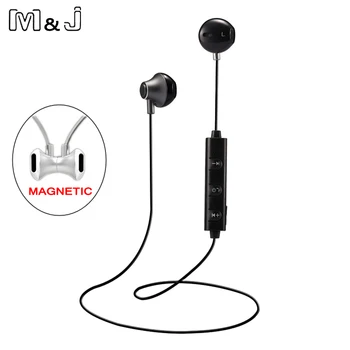 

M&J 820 Half in Ear Wireless Bluetooth Earphone Magnetic Stereo Sport Running Headsets With Mic For Phone fone de ouvido