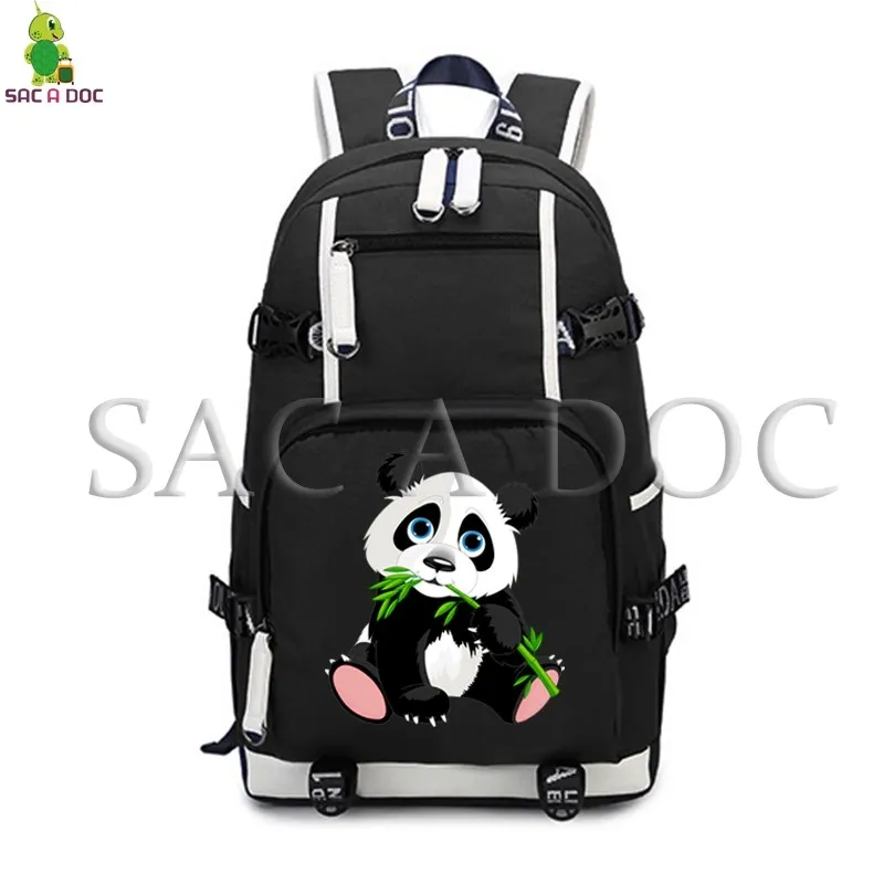 

Animal Panda Backpack for Teenagers Laptop Backpack College Student Large School Bags Women Men Cute Panda Travel Rucksack