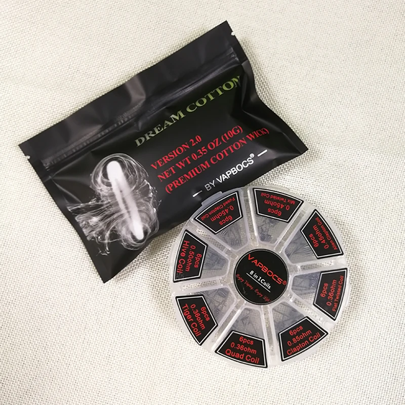 8 in 1 Clapton Coils Prebuilt Vape Coil Wire DIY Tools Set with Dream