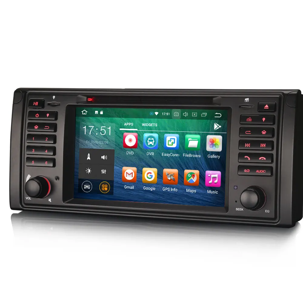 Sale 7" Android 9.0 Pie OS Car DVD Multimedia Navigation GPS Radio for BMW E39 M5 1999-2003 & BMW E39 1995-2003 & BMW E38 1994-2001 3