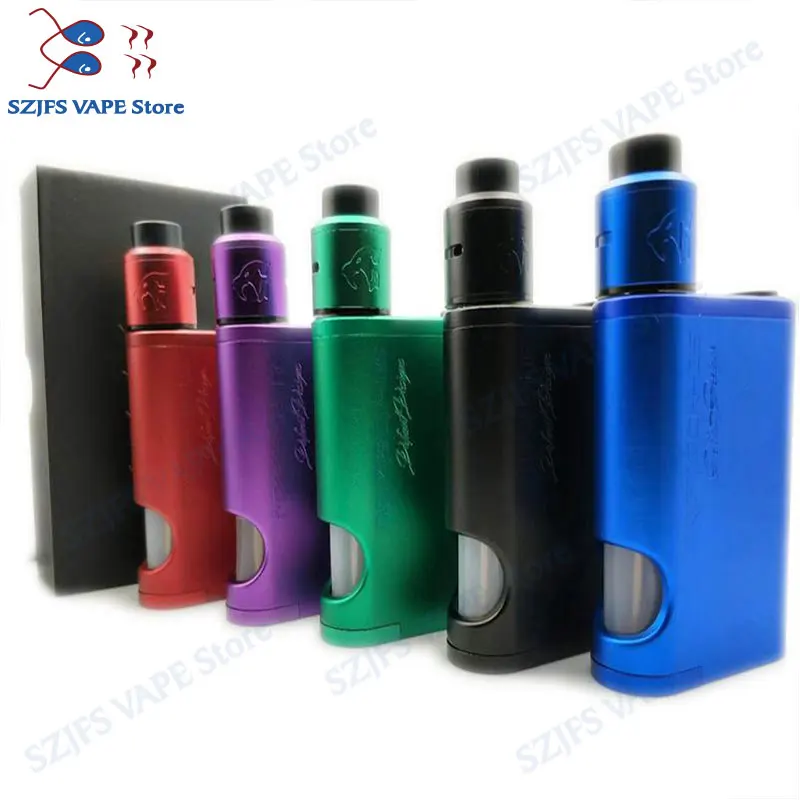 

NEWEST 528 Custom goon Driptech-DS 528 BF box kit 2*18650 batteries in parallel Aluminum 2*10ml Vaporizer Mod e-cigarette KIT