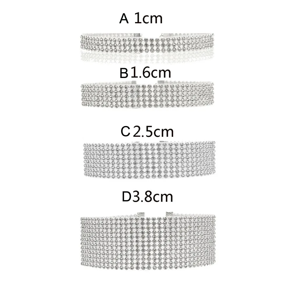 Женское Ожерелье-чокер с блестящими кристаллами и стразами, свадебные ювелирные изделия, шикарный тренд