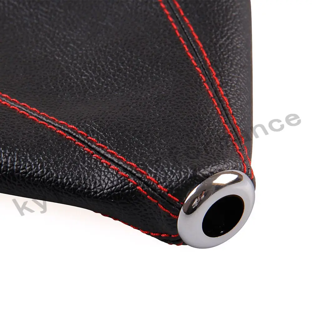 BLUE STITCH TOP GRAIN LEATHER GEAR GAITER FOR SUBARU IMPREZA WRX STI 2001-2004