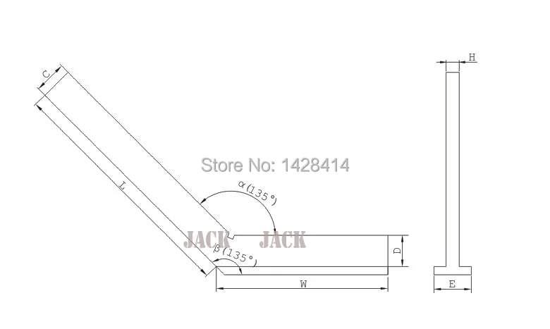 150*100mm135 градусов квадратные с широким основанием промышленных скор 135 градусов промышленные площади с широким основанием/широкое основание квадратный