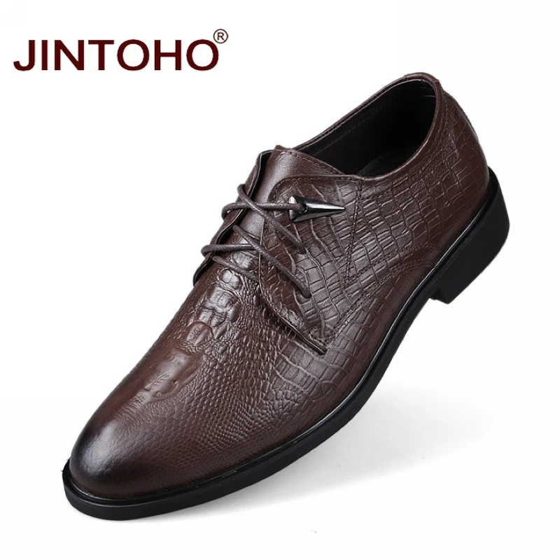 JINTOHO/Новое поступление 2016 года Мужские модельные туфли деловые с острым носком