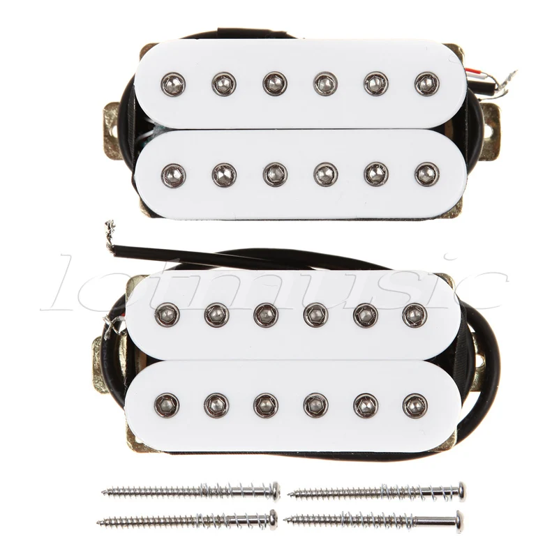 Hexbucker гитара Humbucker пикап комплект белый мост и шеи|pickup coil|neck roll pillow coverpickup video |