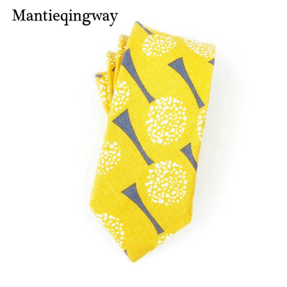 Mantieqingway 6 см модные мужские хлопковые цветочные печатные полосатые свадебные галстуки Тонкий Повседневный Бизнес Gravatas аксессуары Галстуки - Цвет: 18