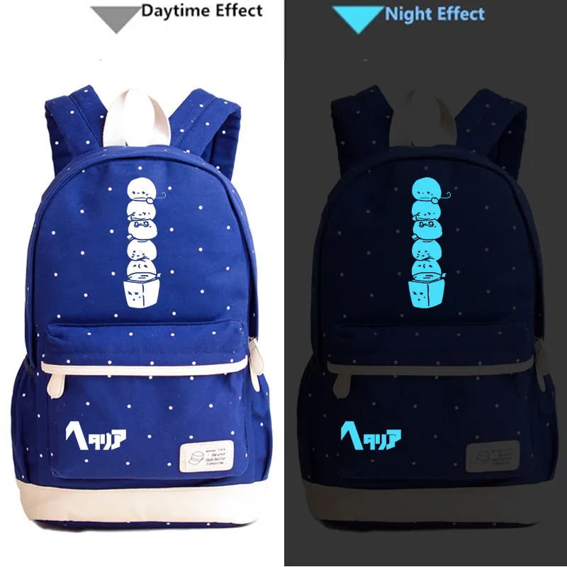 Kimikoy оси держав Hetalia яркий рюкзак APH волна точка цветок ноутбук Bookbag школьная сумка