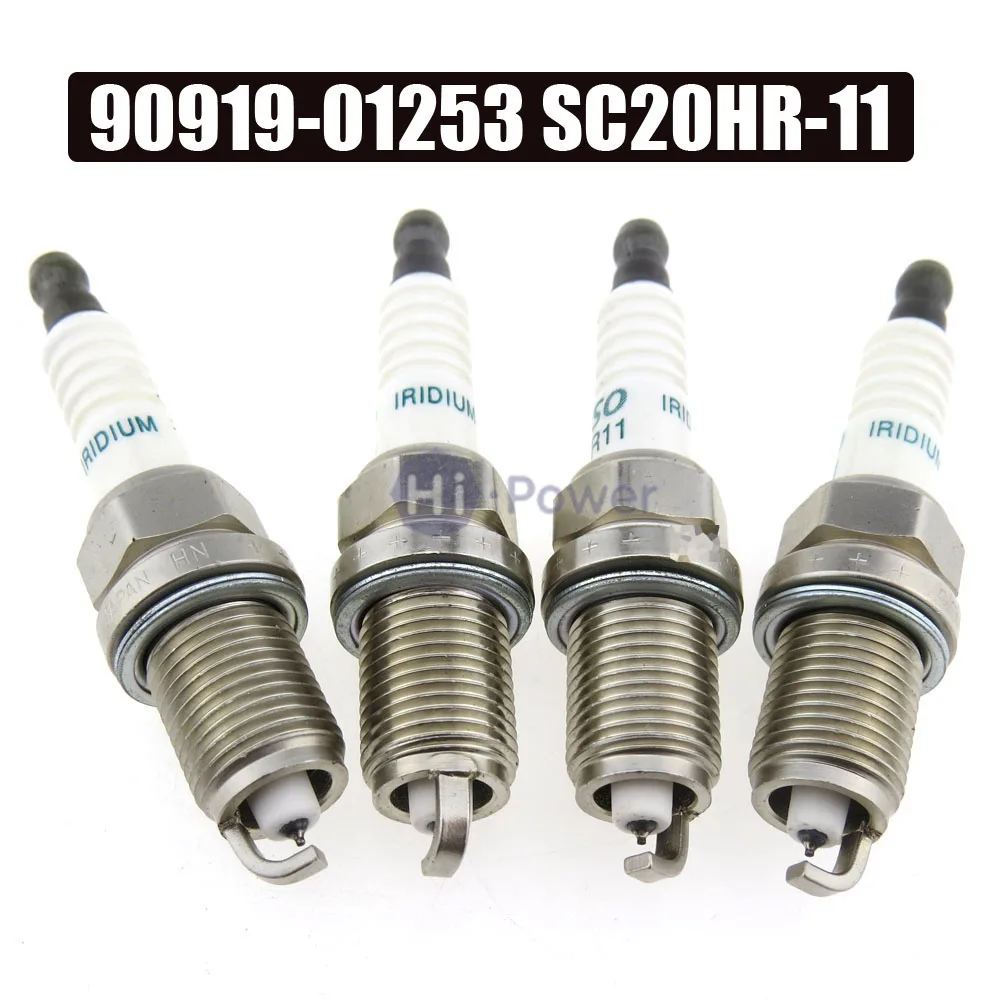 Iridium Spark Plug for Toyota Corolla Matrix Scion Lexus 90919-01253 SC20HR11 90919-01275 4912 53159091901253 SC20HR-11 01
