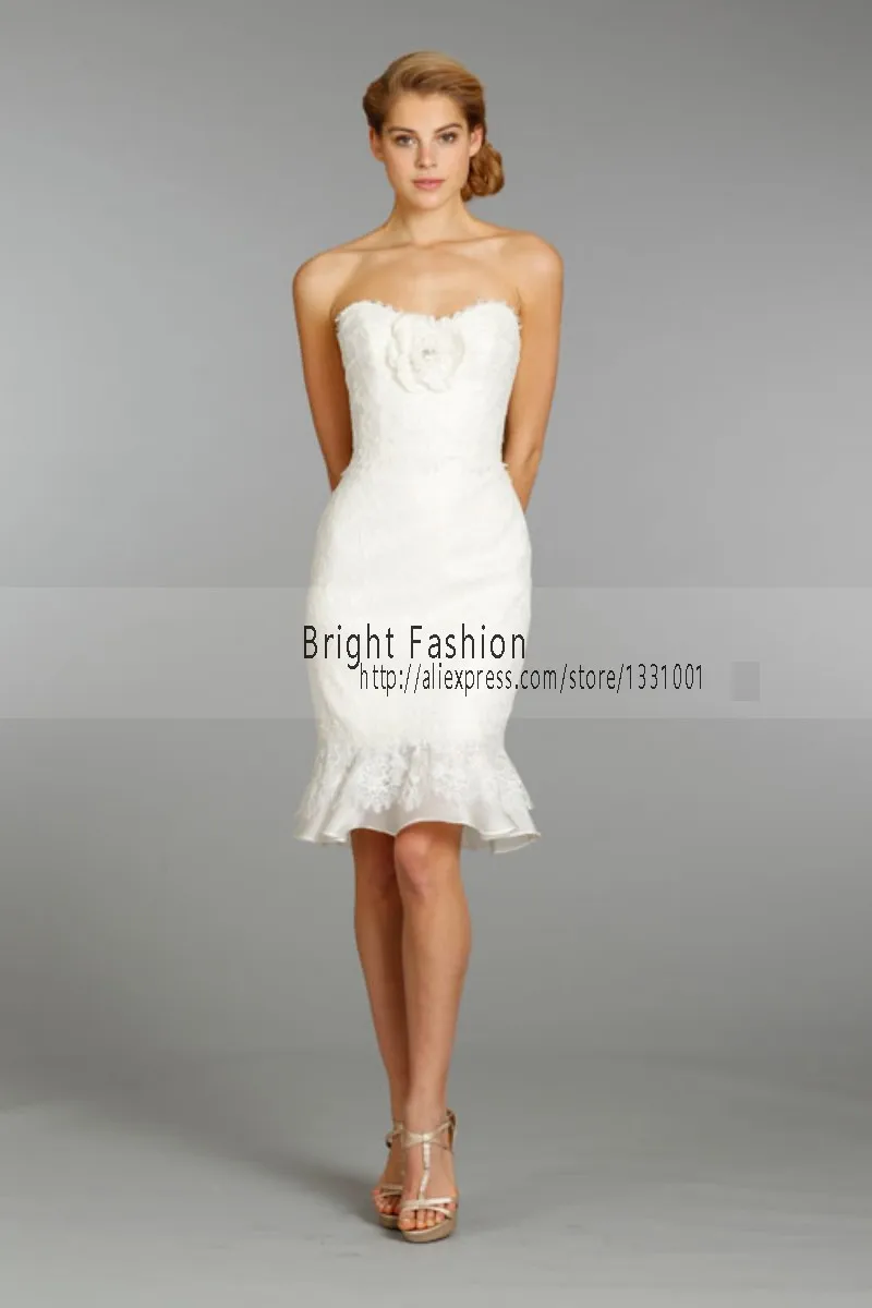 short white wedding reception dresses