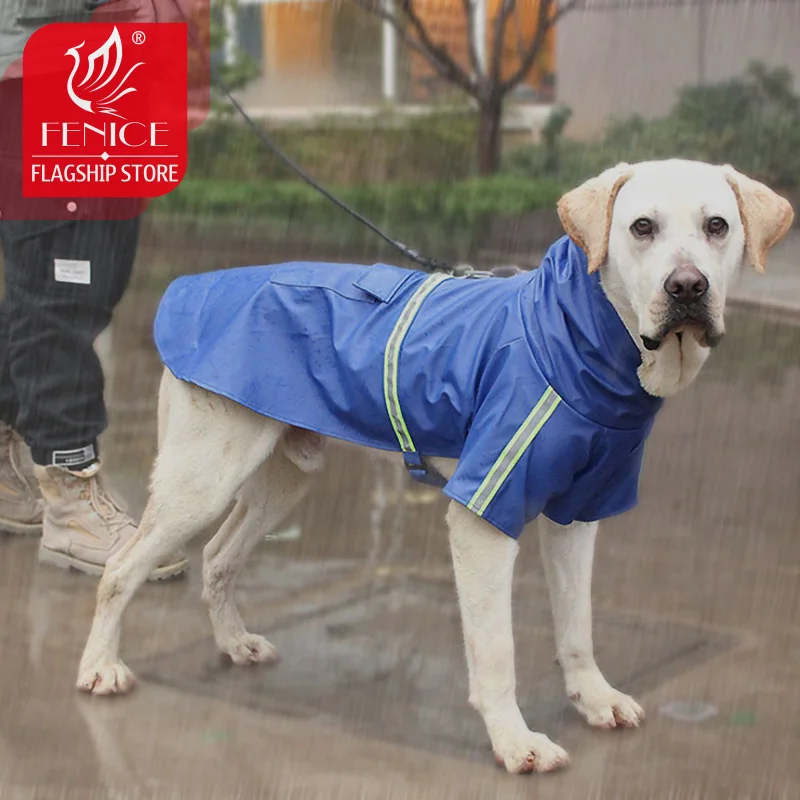 

Fenice Raincoat For Dogs Waterproof Dog Coat Jacket Reflective Dog Raincoat Clothes For Big Dogs Hooded Jacket Poncho Pet Rain