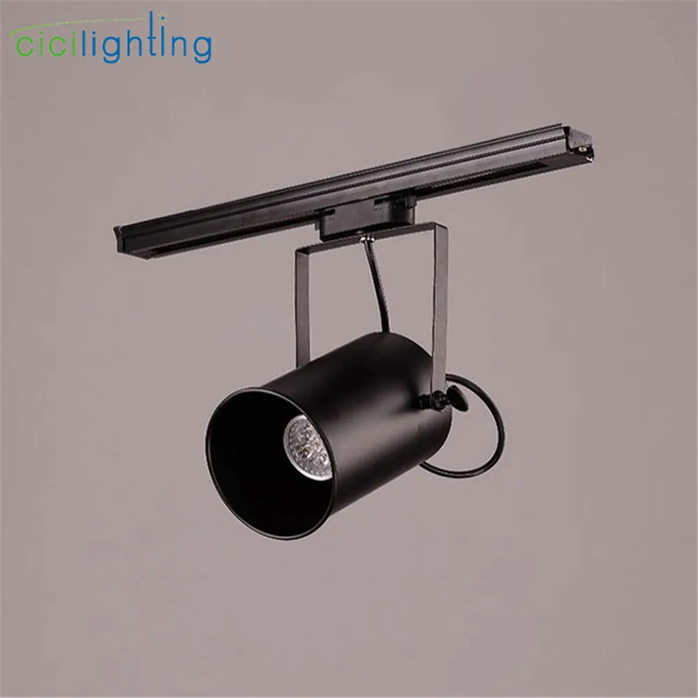 1 قطعة 5 W led أضواء المسارات خمر أسود مصباح الطرق الملابس مخزن cob أضواء led الصناعية الأمريكية نمط لوفت السكك الحديدية مصباح التوقف