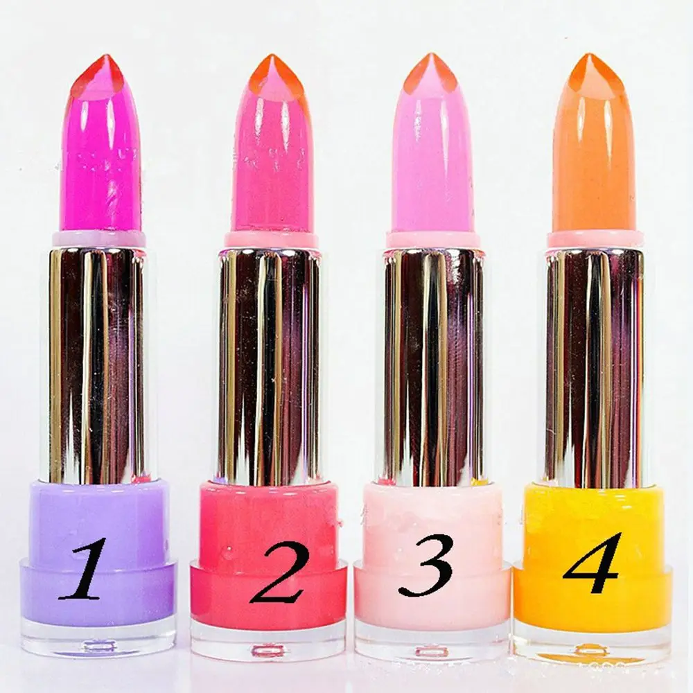 

New Arrival Temperature Change Color Lip Balm 4 Color Waterproof Long-lasting Sweet Transparent Jelly Moisturizer Lipstick