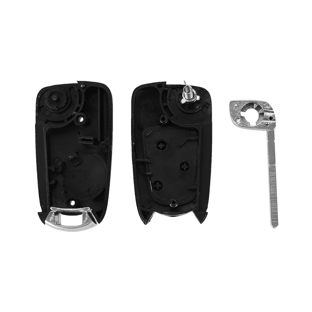 DANDKEY Uncut Blank 3 Buttons Modified Folding Remote Key Flip Fob Shell For FORD FOCUS MONDEO Fiesta Free Shipping