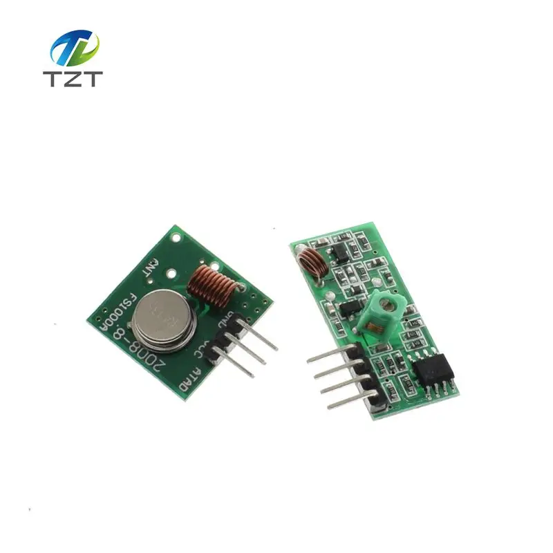 

433Mhz RF Wireless Transmitter Module and Receiver Kit 5V DC 433MHZ Wireless For Arduino Raspberry Pi /ARM/MCU WL Diy Kit
