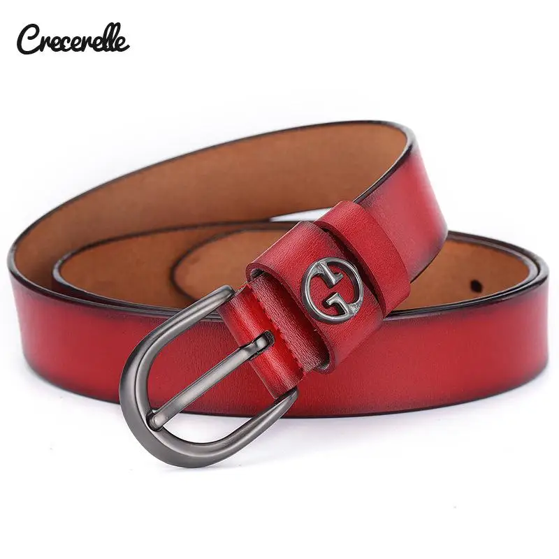 

Pure Cowskin Belt Lady Leather Belt Retro Decoration ceinture homme cuir veritable Belt modis Alloy Pin-button B001
