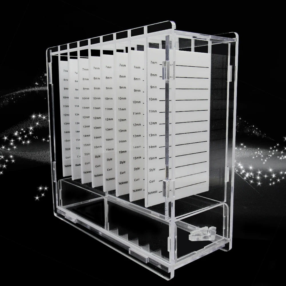 

Eyelash Extension Organizer Box With 8 Pieces Acrylic Adhesive Glue Pallets Eyelash Extensin Plate Eyelash Extension Supplies
