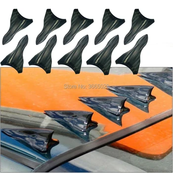 

Universal EVO-Style Pu Rear Roof Shark Fins Spoiler Shark Fins Wing Vortex Generator Kit For Auto SUV 10pcs/ set