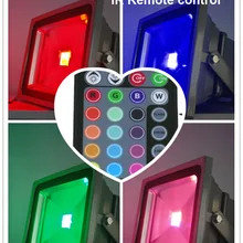 Горячая, хорошее качество, высокая мощность 30 Вт Светодиодный прожектор RGB, изменение цвета, затемнения, ИК дистанционное управление, 110-250VAC