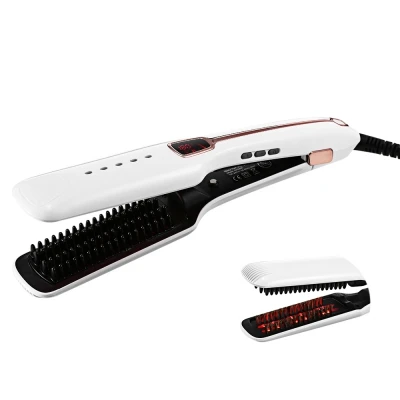

Steam Spray Infrared Ionic Electric Hair Straightener Curler Hot Brush Styling Tool