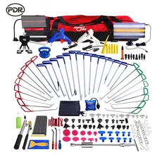 PDR Hooks Tools Kit Push Rod New LED Lamp Reflector Board Dent Puller Glue Tabs For Dent Removal Paintless Dent Repair Tools Set