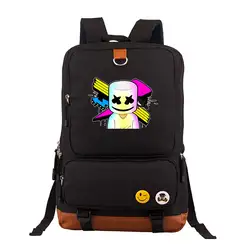 Модный рюкзак из аниме Marshmello в классическом стиле преобладает школьный рюкзак для подростков девочек мальчиков Школьные сумки дорожные